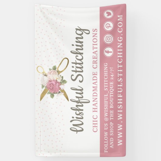 Goudnaaischaar en smakelijke Rozen Spandoek (Verticaal)