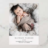 Goudolie des te meer de merrier Birth Folie Feestdagenkaart (Achterkant)