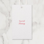 Goudolie en witte diagonale strepen Gift Labels (Achterkant)