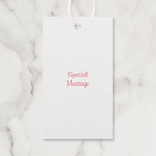 Goudolie en witte diagonale strepen Gift Labels (Achterkant)