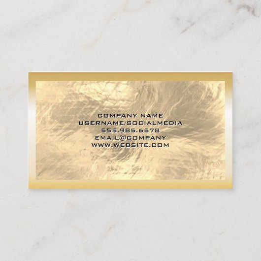 Goudolie geborsteld visitekaartje (Achterkant)