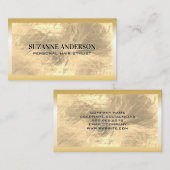 Goudolie geborsteld visitekaartje (Voorkant / Achterkant)