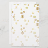 goudolie - Sneeuwvlokken Briefpapier (Voorkant / Achterkant)