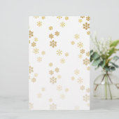 goudolie - Sneeuwvlokken Briefpapier (Staand voorkant)