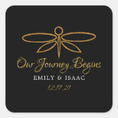 goudolieramp vierkante sticker (Voorkant)