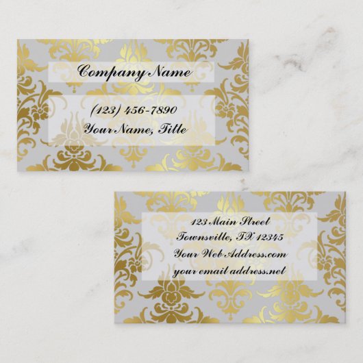  goudolieramp visitekaartje (Voorkant / Achterkant)