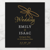 goudolieramp wijn etiket (Enkel label)