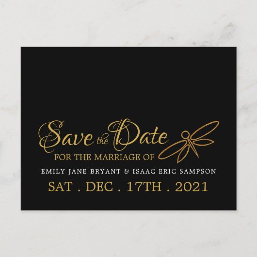  goudolierendriehoek bewaren Datum Aankondigingskaart (Voorkant)