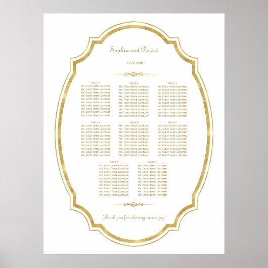  goudolietestrooster voor Lijsten Poster (Voorkant)