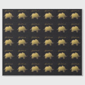 goudolifant - zwart cadeaupapier (Vlak)