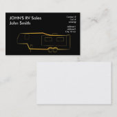 Goudomtrek 5e wielaanhangwagen visitekaartje (Voorkant / Achterkant)