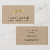Goudoogas Rustic kraft makeup artiest lash Visitekaartje (Voorkant / Achterkant)