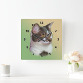 Goudoogkat Vierkante Klok (Huis)