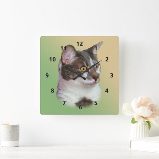Goudoogkat Vierkante Klok (Huis)