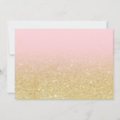 Goudooievaar afbeelding babymeisje douche kaart (Achterkant)