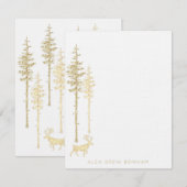 Goudoostelijke pijnboom Waaierrendiernoot C Notitiekaartje (Voorkant / Achterkant)