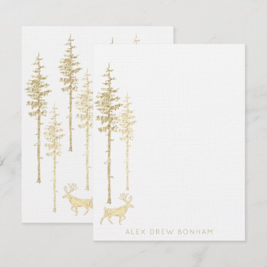 Goudoostelijke pijnboom Waaierrendiernoot C Notitiekaartje (Voorkant / Achterkant)