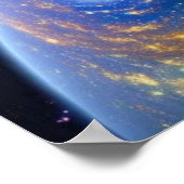 Goudorkaan op een Poster van een planeet (Hoek)