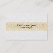 Goudpaisleyband op witte achtergrond visitekaartje (Voorkant)