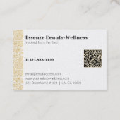 Goudpaisleyband op witte achtergrond visitekaartje (Achterkant)