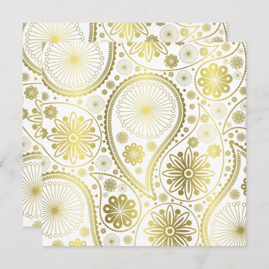 Goudpaisleypatroon (Voorkant / Achterkant)