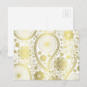 Goudpaisleypatroon Briefkaart (Voorkant / Achterkant)