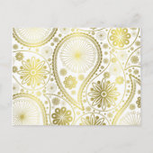 Goudpaisleypatroon Briefkaart (Voorkant)