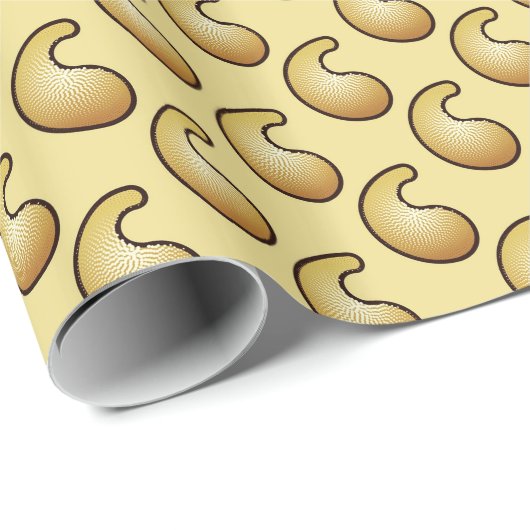 Goudpaisleypatroon Cadeaupapier (Rol Hoek)