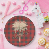 Goudpalm Red Buffalo met kerstmis Papieren Bordje (Feest)