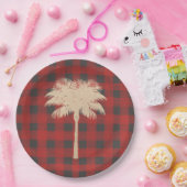 Goudpalm Red Buffalo met kerstmis Papieren Bordje (Feest)