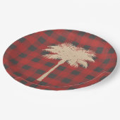 Goudpalm Red Buffalo met kerstmis Papieren Bordje (Gekanteld)