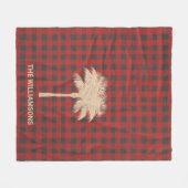 Goudpalm rode buffelplaat fleece deken (Voorkant (Horizontaal))