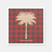 Goudpalm rode buffelplaat servet (Voorkant)