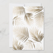 Goudpalmblad met uitzondering van de datum van het save the date (Achterkant)