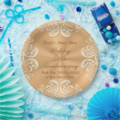 Goudpapier van 50e Jubileum, Borden Papieren Bordje (Feest)