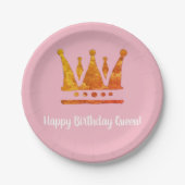 Goudpapier voor eigen gebruik papieren bordje (Voorkant)