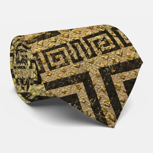 goudpatroon stropdas (Opgerold)