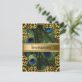 Goudpauw Uitnodiging Elke partij (Staand voorkant)