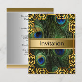 Goudpauw Uitnodiging Elke partij (Voorkant / Achterkant)