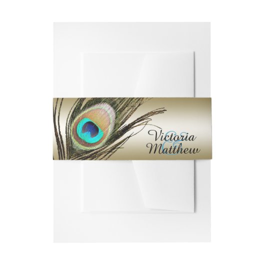 goudpauw uitnodigingen wikkel (Voorkant Voorbeeld)