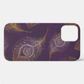 Goudpekveren tegen violette achtergrond Case-Mate iPhone case (Achterkant (horizontaal))