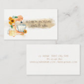 goudpenseel, mixer, zonnebloemen, bakkerij visitekaartje (Voorkant / Achterkant)