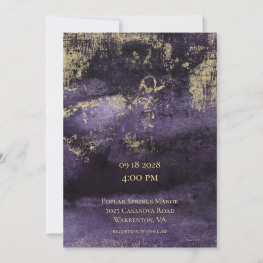 goudpenseel op diepgaande, moderne kunst kaart (Achterkant)