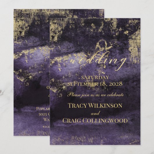 goudpenseel op diepgaande, moderne kunst kaart (Voorkant / Achterkant)