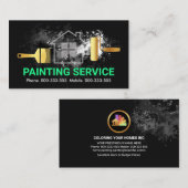 Goudpenseel Schilderverf Visitekaartje (Voorkant / Achterkant)