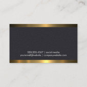 Goudpenseelkleurige goudblaasjes | Metaal Visitekaartje (Achterkant)