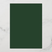Goudpenseelpenseel Emerald Minimalist Weddenschap Folie Uitnodiging (Achterkant)