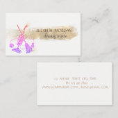 Goudpenseelstreek, ruimte, glazen vacuümreiniger visitekaartje (Voorkant / Achterkant)