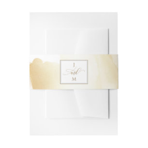 Goudpenseelstreken Bindende monogram Uitnodigingen Wikkel