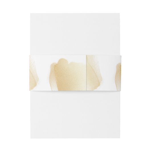 Goudpenseelstreken Bindende monogram Uitnodigingen Wikkel (Achterkant Voorbeeld)